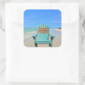 Retirement looks good on me! Sanibel Island Beach スクエアシール (バッグ)