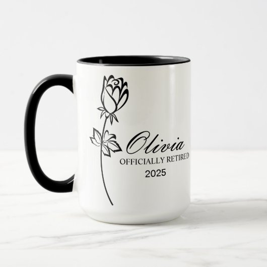 Retirement Mug, Personalized Happy Retirement Cup, マグカップ (左)