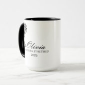Retirement Mug, Personalized Happy Retirement Cup, マグカップ (正面左)