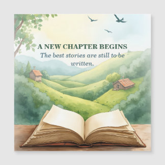 Retirement Open Book New Chapter Landscape Scene