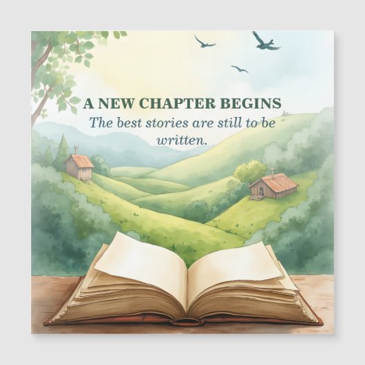 Retirement Open Book New Chapter Landscape Scene (正面)