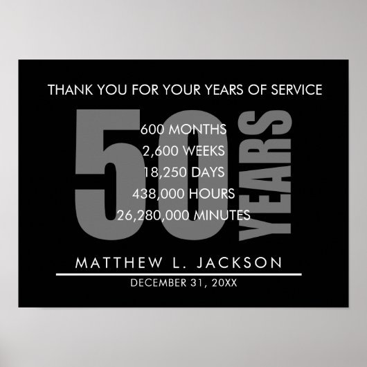 Retirement or Employedd Appreciation Gift ポスター (正面)