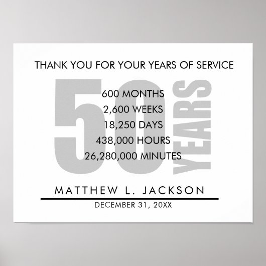 Retirement or Employedd Appreciation Gift ポスター (正面)