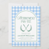 Retirement Par-Tee Golf Theme Retirement 招待状 (正面)
