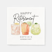 Retirement Party スタンダードカクテルナプキン (正面)