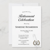 Retirement Party Announcement Western theme 招待状 (正面)