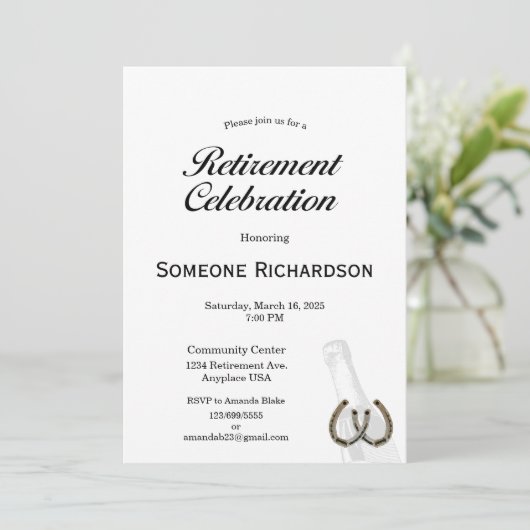 Retirement Party Announcement Western theme 招待状 (スタンド正面)