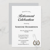 Retirement Party Announcement Western theme 招待状 (正面/裏面)