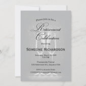 Retirement Party Announcement with Wine Flutes 招待状 (正面)