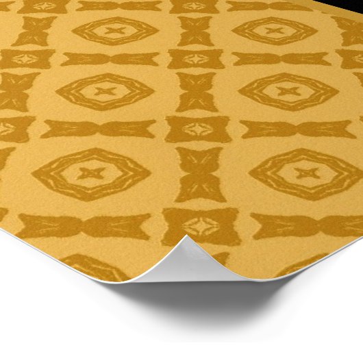 Retirement Party Banner Custom Name Gold Black ポスター (角)