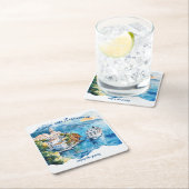 Retirement Party Cruising Destination Greece  スクエアペーパーコースター (インサイチュ)