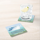 Retirement Party Cruising into Retirement Nautical スクエアペーパーコースター (インサイチュ)