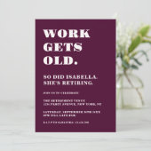 Retirement Party Funny Humorous Quote 招待状 (スタンド正面)