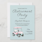 Retirement Party Golf Retro Custom Invitation 招待状 (正面)