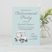 Retirement Party Golf Retro Custom Invitation 招待状 (スタンド正面)