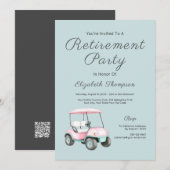 Retirement Party Golf Retro Custom Invitation 招待状 (正面/裏面)