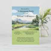 Retirement Party Golf Theme Invitation 招待状 (スタンド正面)