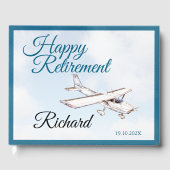 Retirement Party Guest book with Airplane Design 3 ゲストブック (正面)