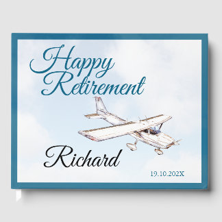 Retirement Party Guest book with Airplane Design 3 ゲストブック