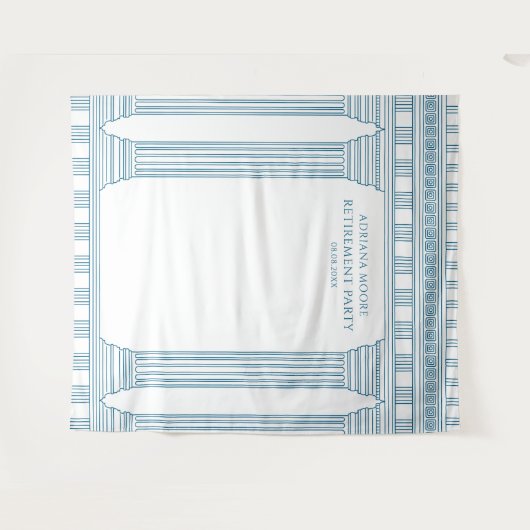 Retirement Party in blue タペストリー (正面(横))