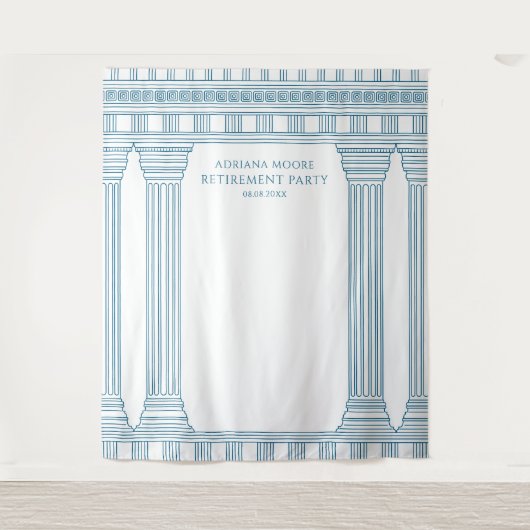 Retirement Party in blue タペストリー (正面)