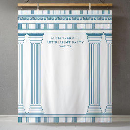 Retirement Party in blue タペストリー