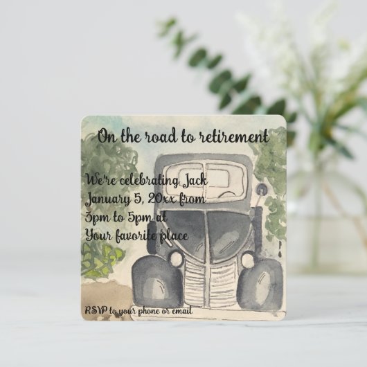 Retirement party invitation 招待状 (スタンド正面)