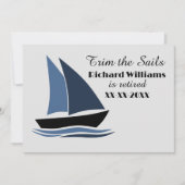 Retirement Party Nautical Sailing Theme Modern  招待状 (正面)