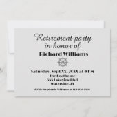 Retirement Party Nautical Sailing Theme Modern  招待状 (裏面)