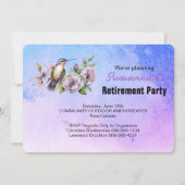 Retirement Party Save The Date Hummingbird セーブザデート (正面)