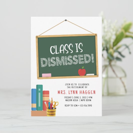 Retirement Party, Teacher, Schools out 招待状 (スタンド正面)