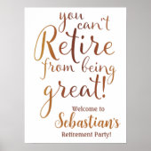 Retirement Party Welcome Sign ポスター (正面)