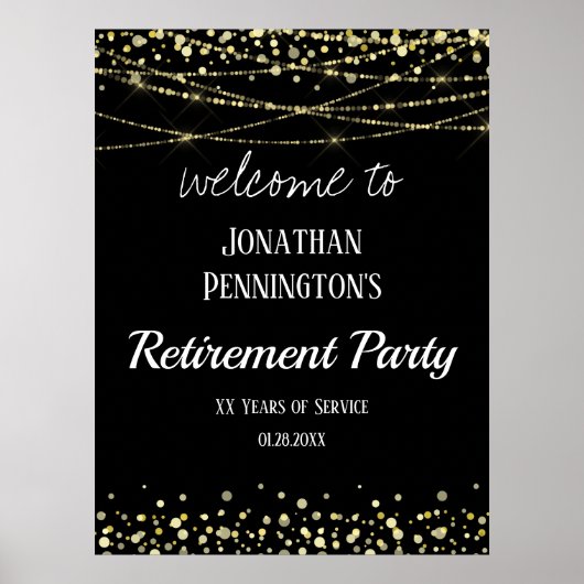 Retirement Party Welcome Sign Poster ポスター (正面)