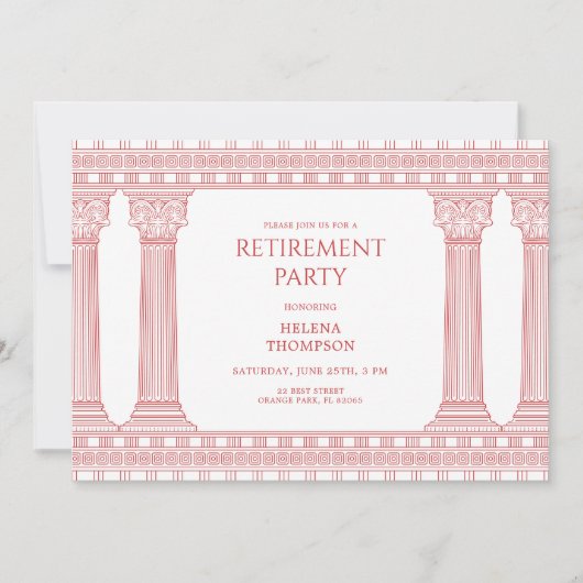 Retirement party with Pink Temple 招待状 (正面)