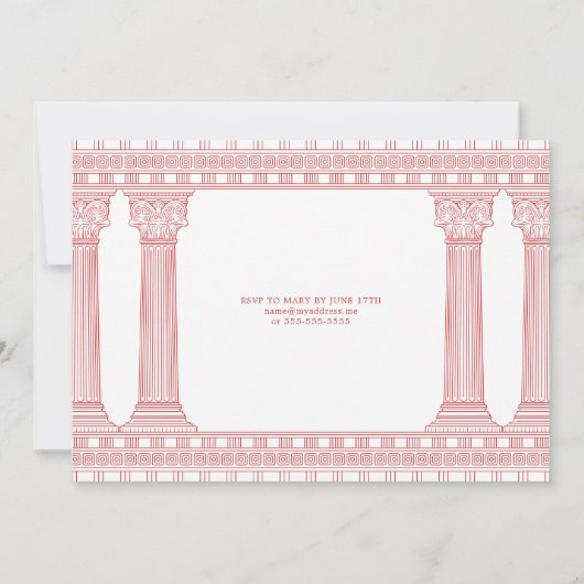 Retirement party with Pink Temple 招待状 (裏面)