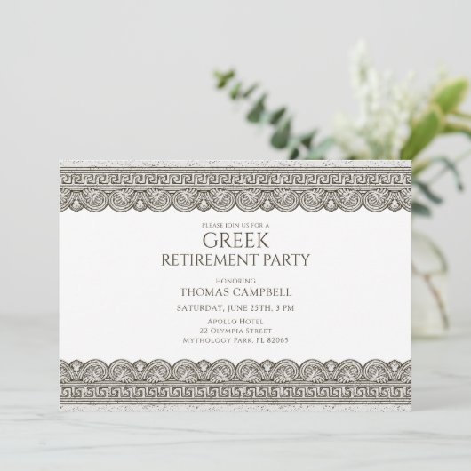 RETIREMENT PARTY with stone elements 招待状 (スタンド正面)