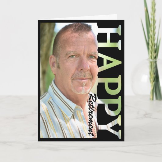 Retirement Photo Card | Personalized Retirement Gr カード (正面)