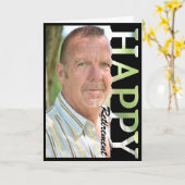 Retirement Photo Card | Personalized Retirement Gr カード (黄色い花)
