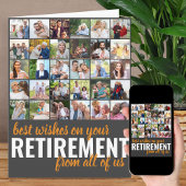 Retirement Photo Collage 30写真from all Us カード