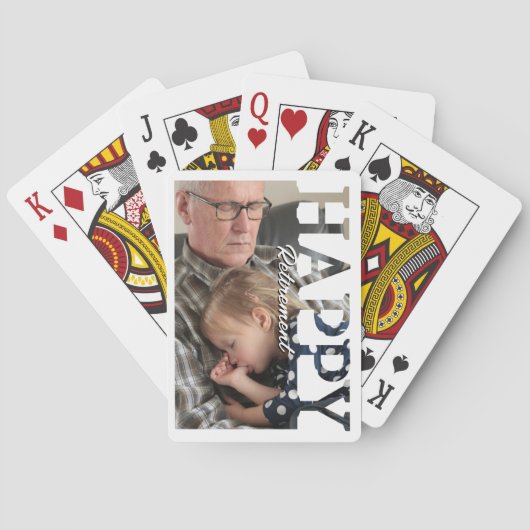 Retirement Photo Playing Cards | Personalized Reti トランプ (裏面)