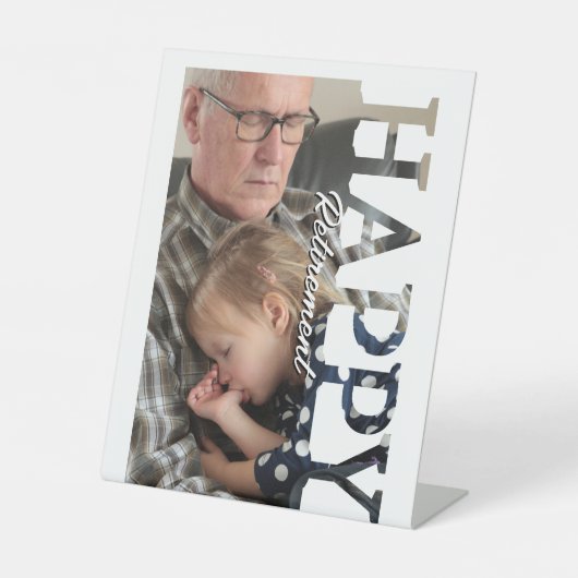 Retirement Photo sign | Personalized Reti 台座サイン (正面)