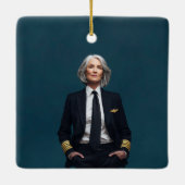 Retirement Pilot Airplane Nato Letter Custom Photo セラミックオーナメント (裏面)