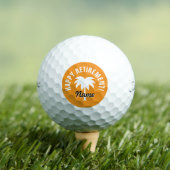 Retirement plan golf ball gift set for him or her ゴルフボール (インサイチュ 木)
