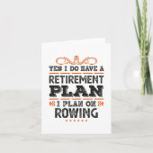 Retirement Plan Rowing Gift Funny カード (正面)