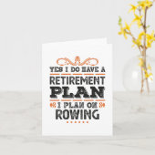 Retirement Plan Rowing Gift Funny カード (黄色い花)