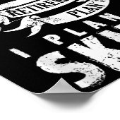 Retirement Plan Skiing Ski Skier Retire Funny Gift ポスター (角)