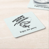 retirement reeling in retirement fishing rod スクエアペーパーコースター (アングル)