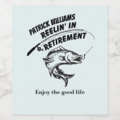 retirement reeling in retirement fishing rod ワインラベル (シングルラベル)