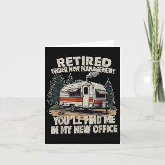 Retirement Retired Funny Camper Camp Camping Men W カード (正面)