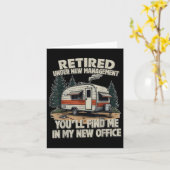 Retirement Retired Funny Camper Camp Camping Men W カード (黄色い花)